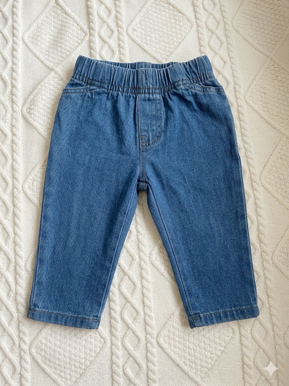 Carter's Elastic-Waist Denim Pants - Blue